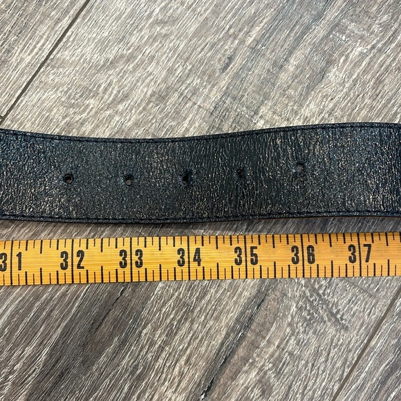 Leatherock Black Belt with Silver Accents main image 4